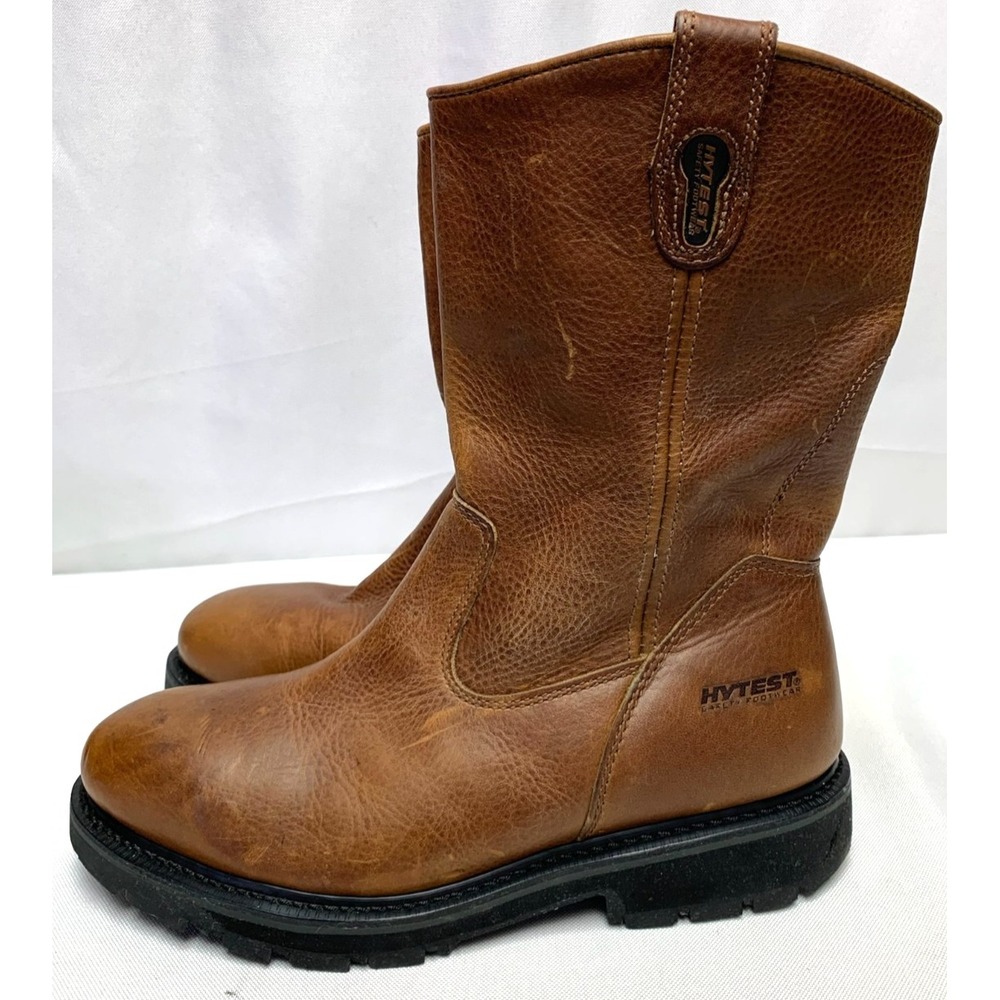 Men's Wolverine Steel Toe Wellington K15262 Work Boots Brown Size 10
